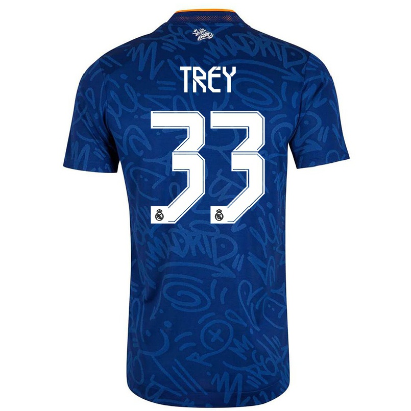 Naisten Jalkapallo Thompkins Trey #33 Tummansininen Vieraspaita 2021/22 Lyhythihainen Paita T-paita