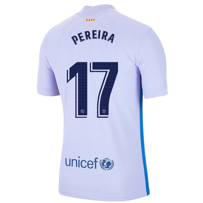 Naisten Jalkapallo Andrea Pereira #17 Vaalea Violettiti Vieraspaita 2021/22 Lyhythihainen Paita T-paita