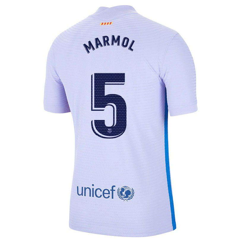 Naisten Jalkapallo Mika Marmol #5 Vaalea Violettiti Vieraspaita 2021/22 Lyhythihainen Paita T-paita