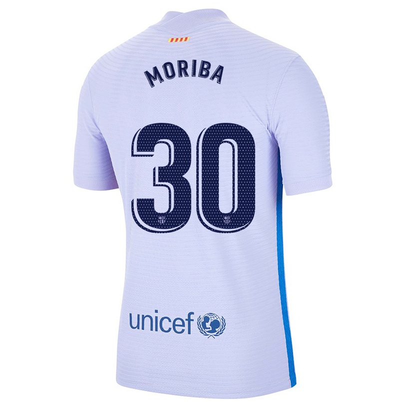Naisten Jalkapallo Ilaix Moriba #30 Vaalea Violettiti Vieraspaita 2021/22 Lyhythihainen Paita T-paita