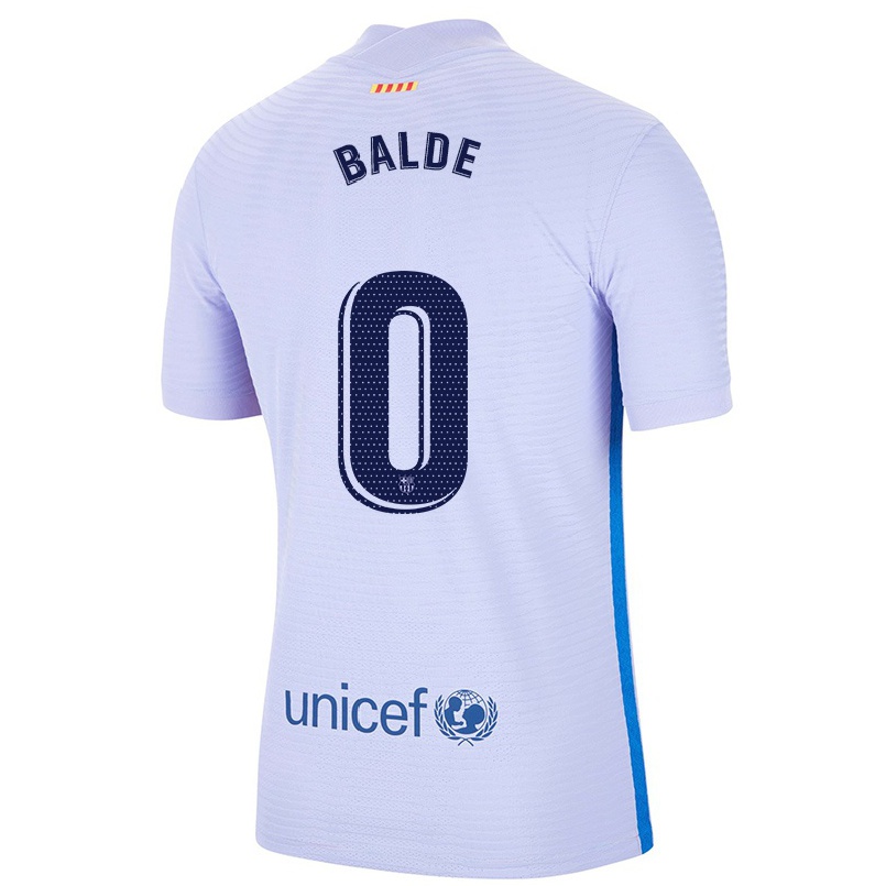 Naisten Jalkapallo Alejandro Balde #0 Vaalea Violettiti Vieraspaita 2021/22 Lyhythihainen Paita T-paita