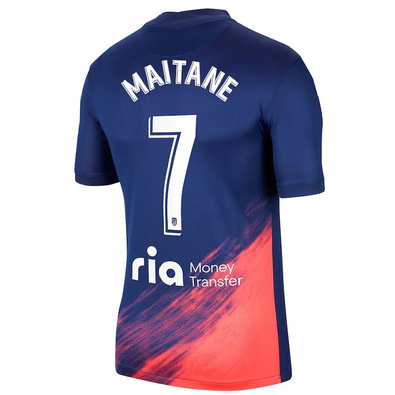 Naisten Jalkapallo Maitane Lopez #7 Tummansininen Oranssi Vieraspaita 2021/22 Lyhythihainen Paita T-paita