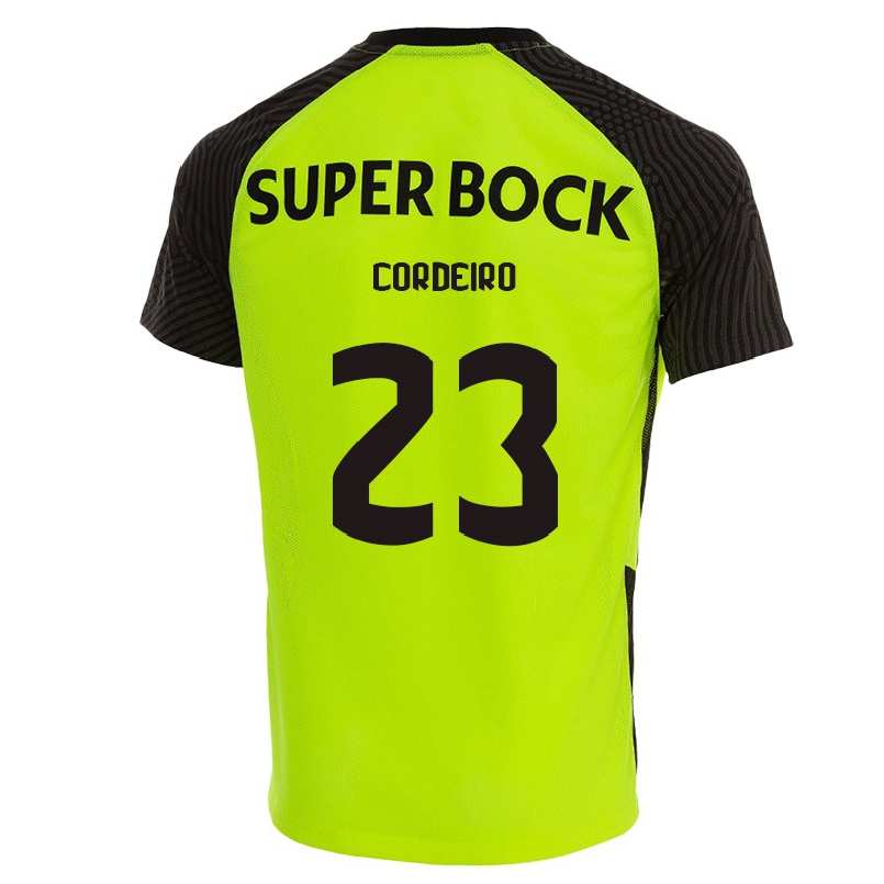 Naisten Jalkapallo Nadine Cordeiro #23 Vihreä Keltainen Vieraspaita 2021/22 Lyhythihainen Paita T-paita