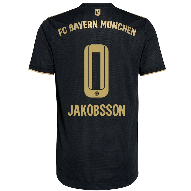 Naisten Jalkapallo Sofia Jakobsson #0 Musta Vieraspaita 2021/22 Lyhythihainen Paita T-paita