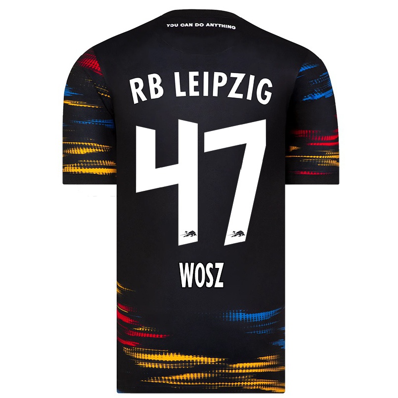 Naisten Jalkapallo Joscha Wosz #47 Musta Keltainen Vieraspaita 2021/22 Lyhythihainen Paita T-paita