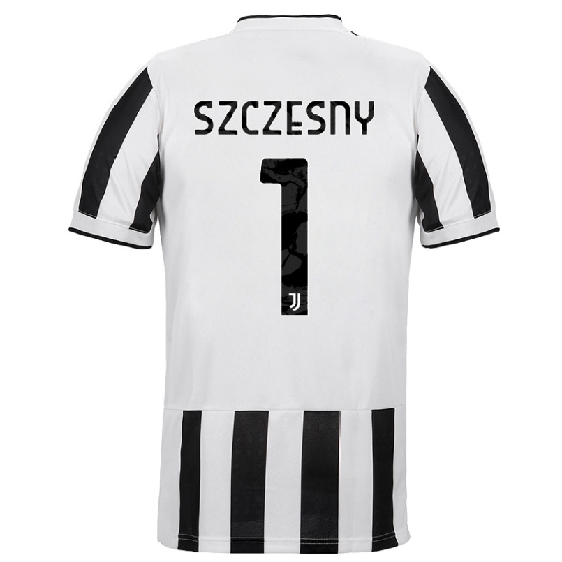 Naisten Jalkapallo Wojciech Szczesny #1 Valkoinen Musta Kotipaita 2021/22 Lyhythihainen Paita T-paita