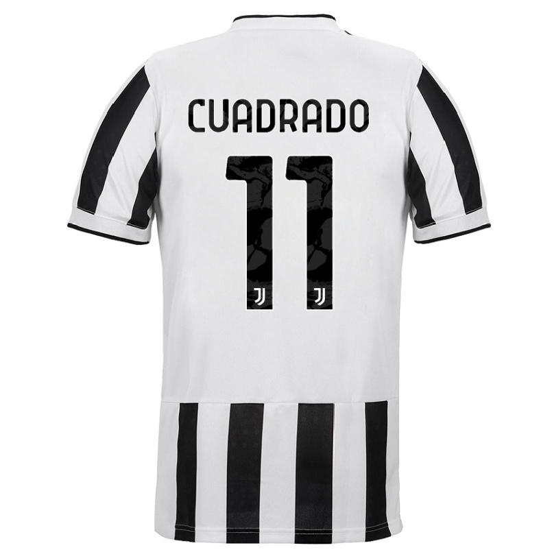 Naisten Jalkapallo Juan Cuadrado #11 Valkoinen Musta Kotipaita 2021/22 Lyhythihainen Paita T-paita