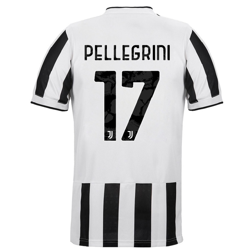Naisten Jalkapallo Luca Pellegrini #17 Valkoinen Musta Kotipaita 2021/22 Lyhythihainen Paita T-paita