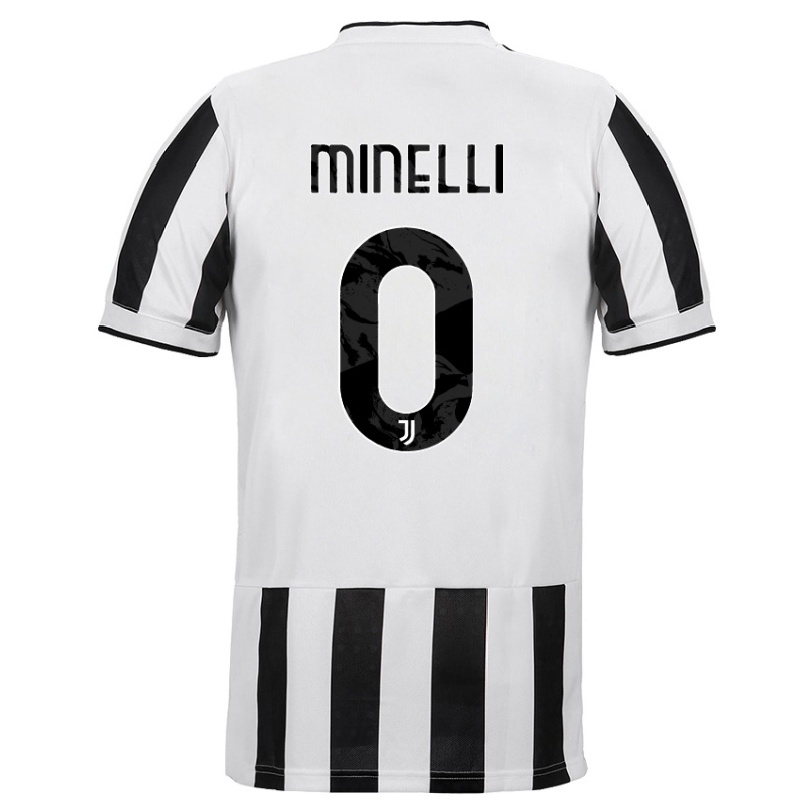 Naisten Jalkapallo Alessandro Minelli #0 Valkoinen Musta Kotipaita 2021/22 Lyhythihainen Paita T-paita