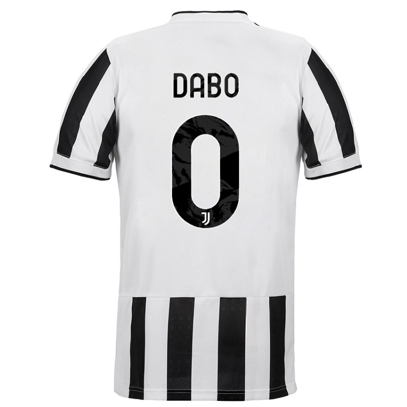 Naisten Jalkapallo Abdoulaye Dabo #0 Valkoinen Musta Kotipaita 2021/22 Lyhythihainen Paita T-paita