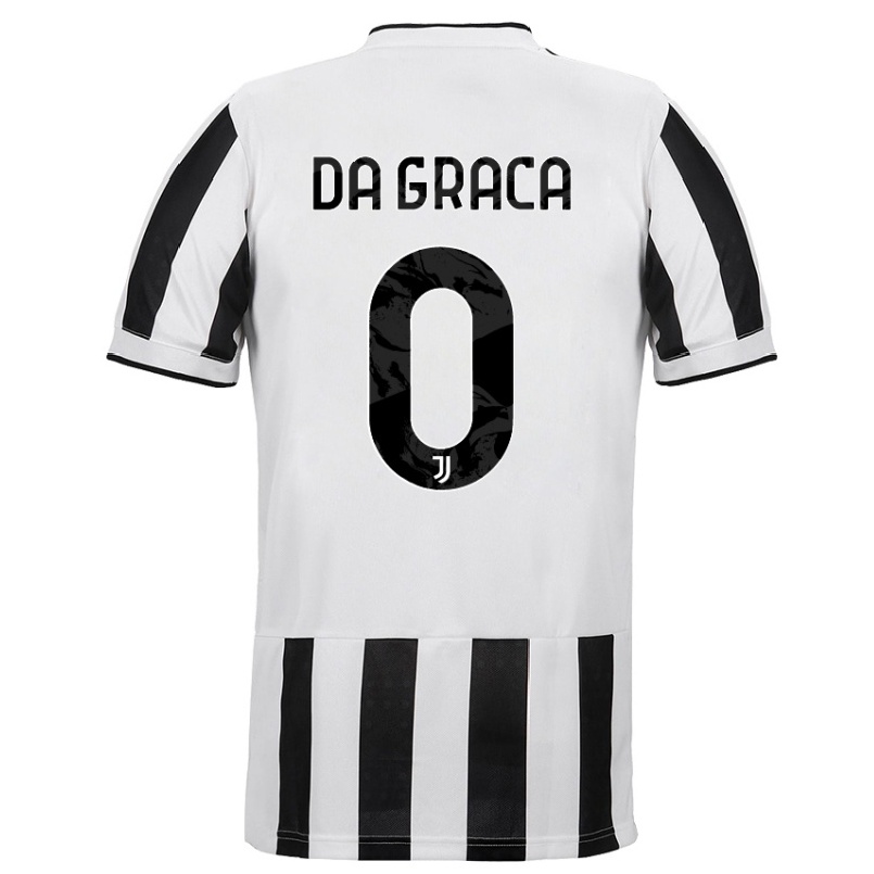 Naisten Jalkapallo Marco Da Graca #0 Valkoinen Musta Kotipaita 2021/22 Lyhythihainen Paita T-paita