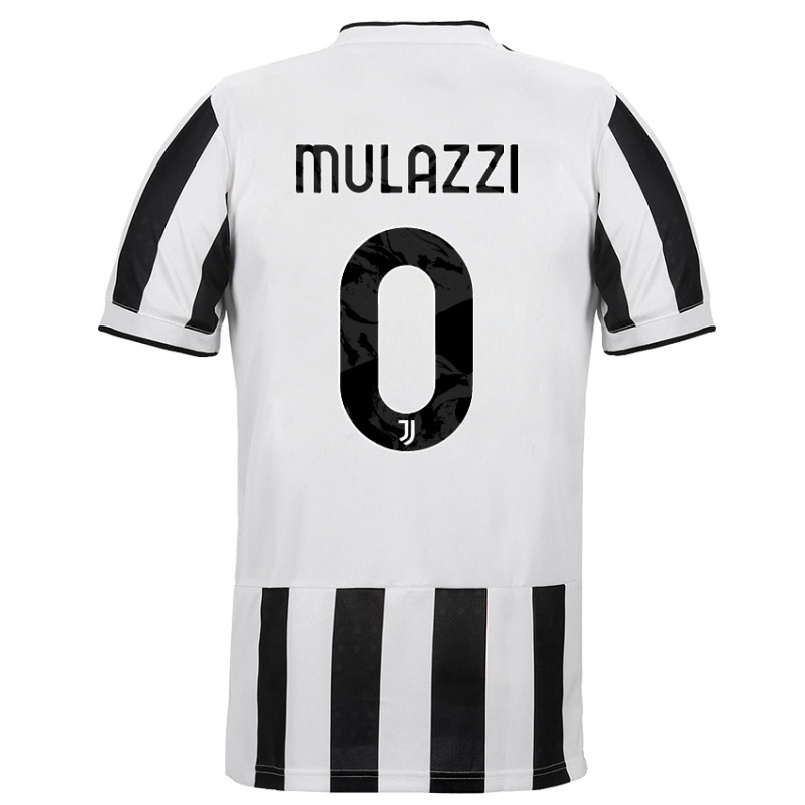 Naisten Jalkapallo Gabriele Mulazzi #0 Valkoinen Musta Kotipaita 2021/22 Lyhythihainen Paita T-paita