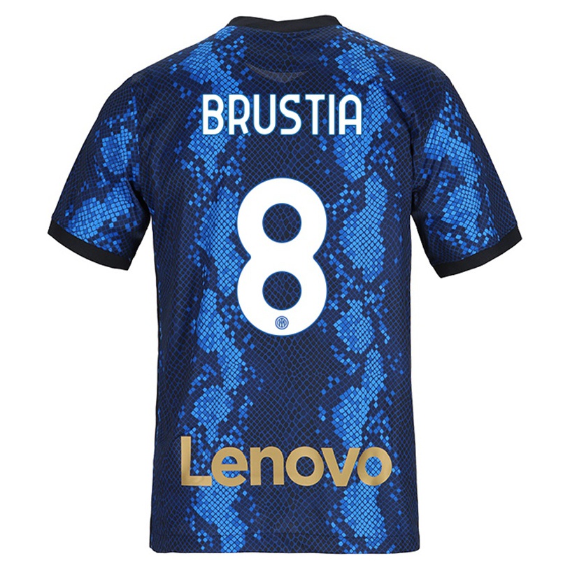Naisten Jalkapallo Martina Brustia #8 Tummansininen Kotipaita 2021/22 Lyhythihainen Paita T-paita