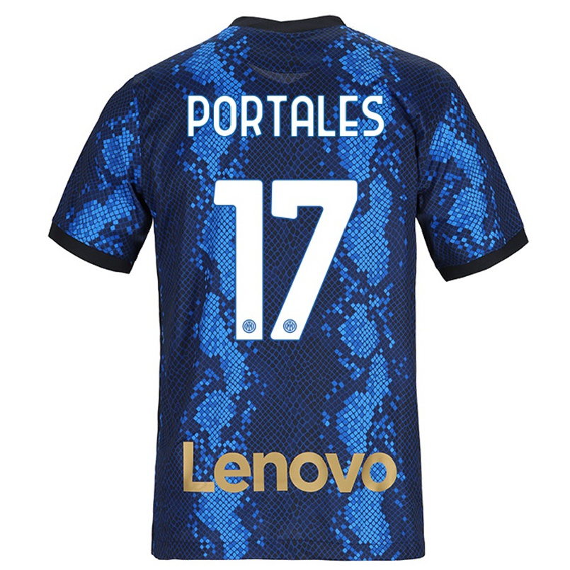 Naisten Jalkapallo Macarena Portales #17 Tummansininen Kotipaita 2021/22 Lyhythihainen Paita T-paita