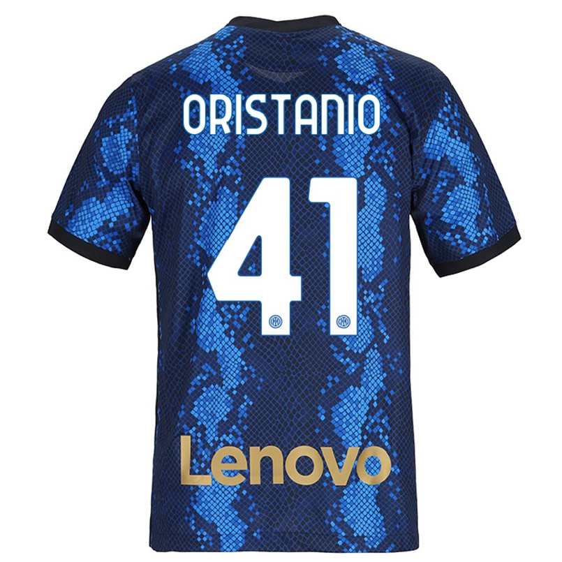 Naisten Jalkapallo Gaetano Oristanio #41 Tummansininen Kotipaita 2021/22 Lyhythihainen Paita T-paita