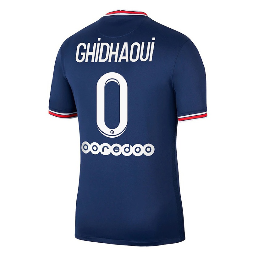 Naisten Jalkapallo Manel Ghidhaoui #0 Tummansininen Kotipaita 2021/22 Lyhythihainen Paita T-paita