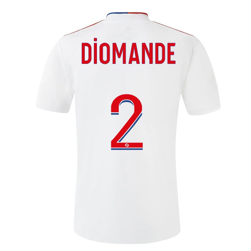 Naisten Jalkapallo Sinaly Diomande #2 Valkoinen Kotipaita 2021/22 Lyhythihainen Paita T-paita