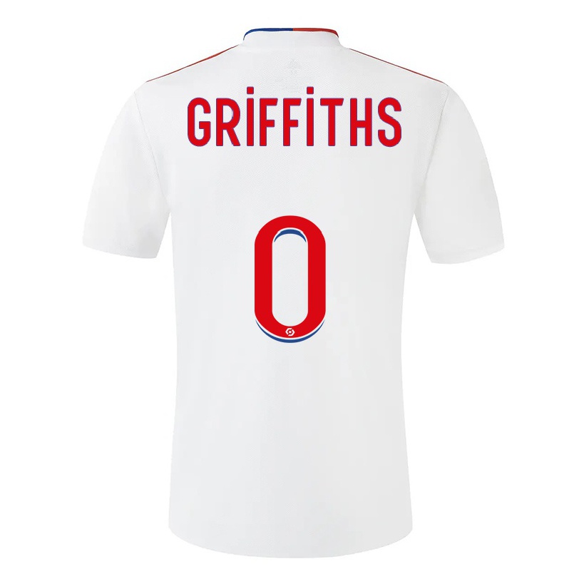 Naisten Jalkapallo Reo Griffiths #0 Valkoinen Kotipaita 2021/22 Lyhythihainen Paita T-paita