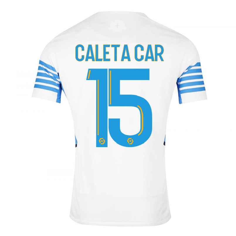 Naisten Jalkapallo Duje Caleta-car #15 Valkoinen Kotipaita 2021/22 Lyhythihainen Paita T-paita