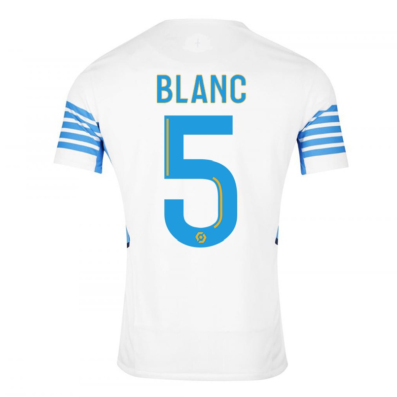 Naisten Jalkapallo Amandine Blanc #5 Valkoinen Kotipaita 2021/22 Lyhythihainen Paita T-paita