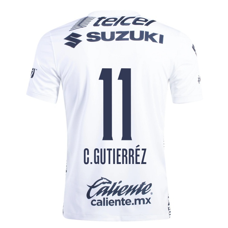 Naisten Jalkapallo Carlos Gutierrez #11 Valkoinen Kotipaita 2021/22 Lyhythihainen Paita T-paita