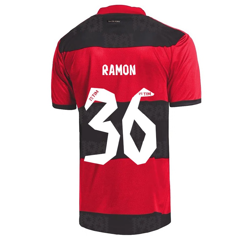 Naisten Jalkapallo Ramon #36 Punamusta Kotipaita 2021/22 Lyhythihainen Paita T-paita