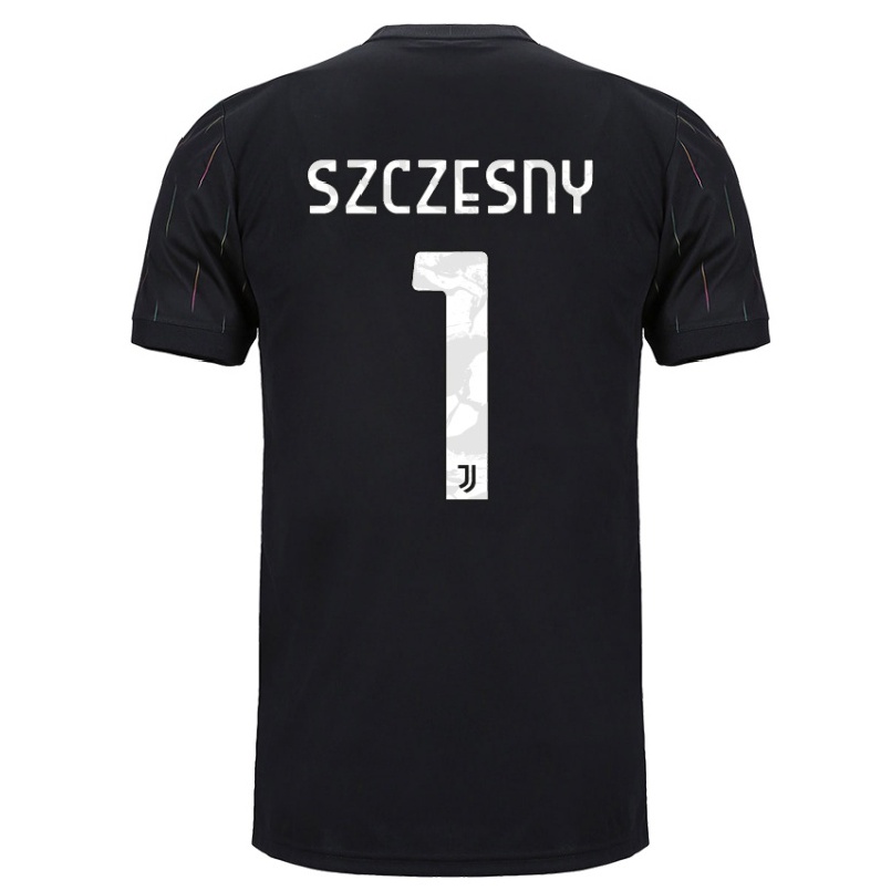 Naisten Jalkapallo Wojciech Szczesny #1 Musta Vieraspaita 2021/22 Lyhythihainen Paita T-paita