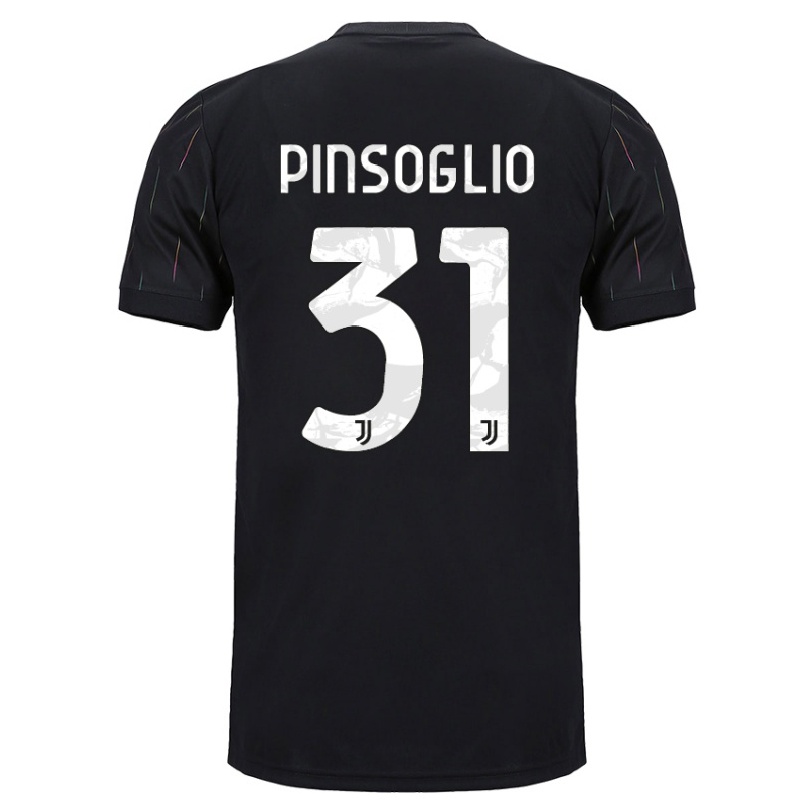 Naisten Jalkapallo Carlo Pinsoglio #31 Musta Vieraspaita 2021/22 Lyhythihainen Paita T-paita