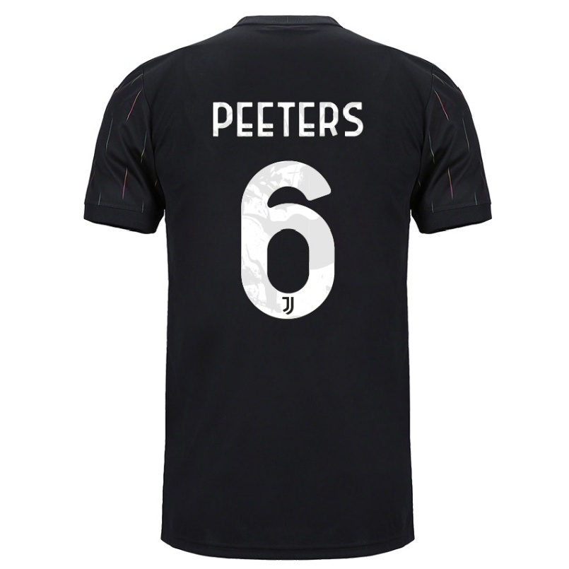 Naisten Jalkapallo Daouda Peeters #6 Musta Vieraspaita 2021/22 Lyhythihainen Paita T-paita