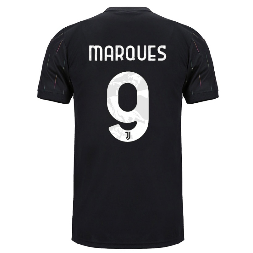 Naisten Jalkapallo Alejandro Marques #9 Musta Vieraspaita 2021/22 Lyhythihainen Paita T-paita