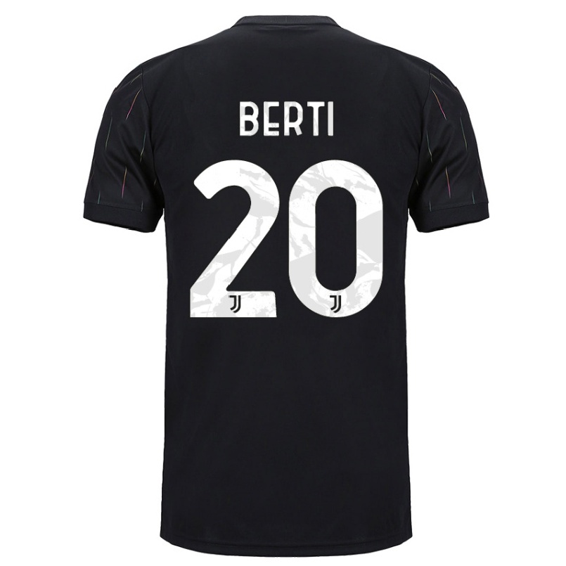 Naisten Jalkapallo Alice Berti #20 Musta Vieraspaita 2021/22 Lyhythihainen Paita T-paita