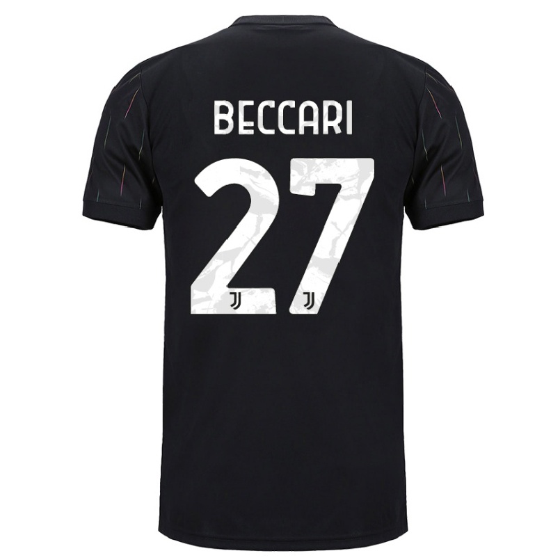 Naisten Jalkapallo Chiara Beccari #27 Musta Vieraspaita 2021/22 Lyhythihainen Paita T-paita