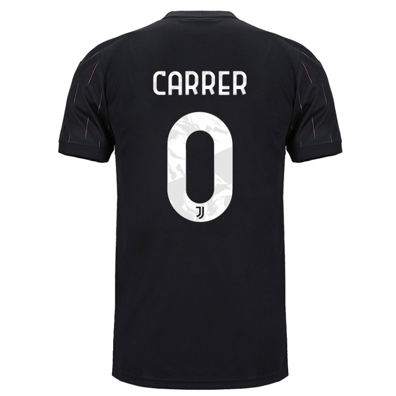 Naisten Jalkapallo Kristin Carrer #0 Musta Vieraspaita 2021/22 Lyhythihainen Paita T-paita