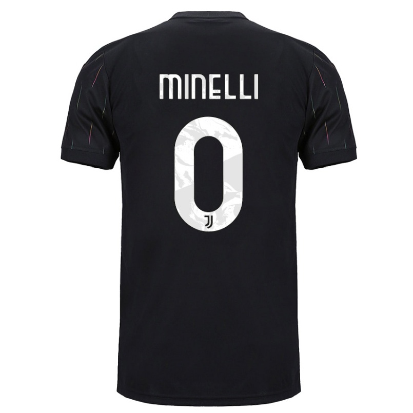 Naisten Jalkapallo Alessandro Minelli #0 Musta Vieraspaita 2021/22 Lyhythihainen Paita T-paita