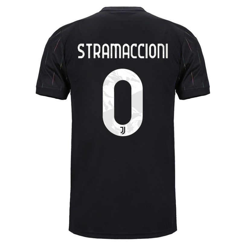 Naisten Jalkapallo Diego Stramaccioni #0 Musta Vieraspaita 2021/22 Lyhythihainen Paita T-paita