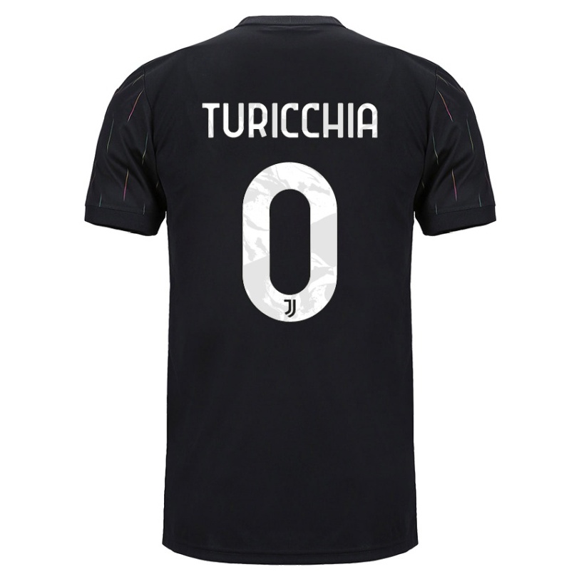 Naisten Jalkapallo Riccardo Turicchia #0 Musta Vieraspaita 2021/22 Lyhythihainen Paita T-paita