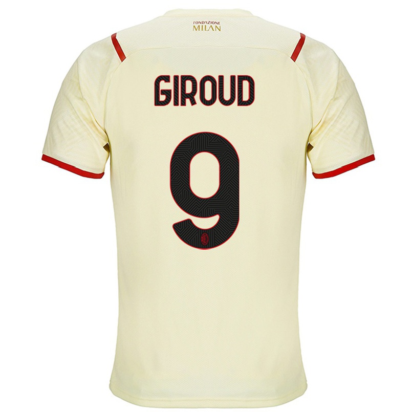 Naisten Jalkapallo Olivier Giroud #9 Samppanja Vieraspaita 2021/22 Lyhythihainen Paita T-paita