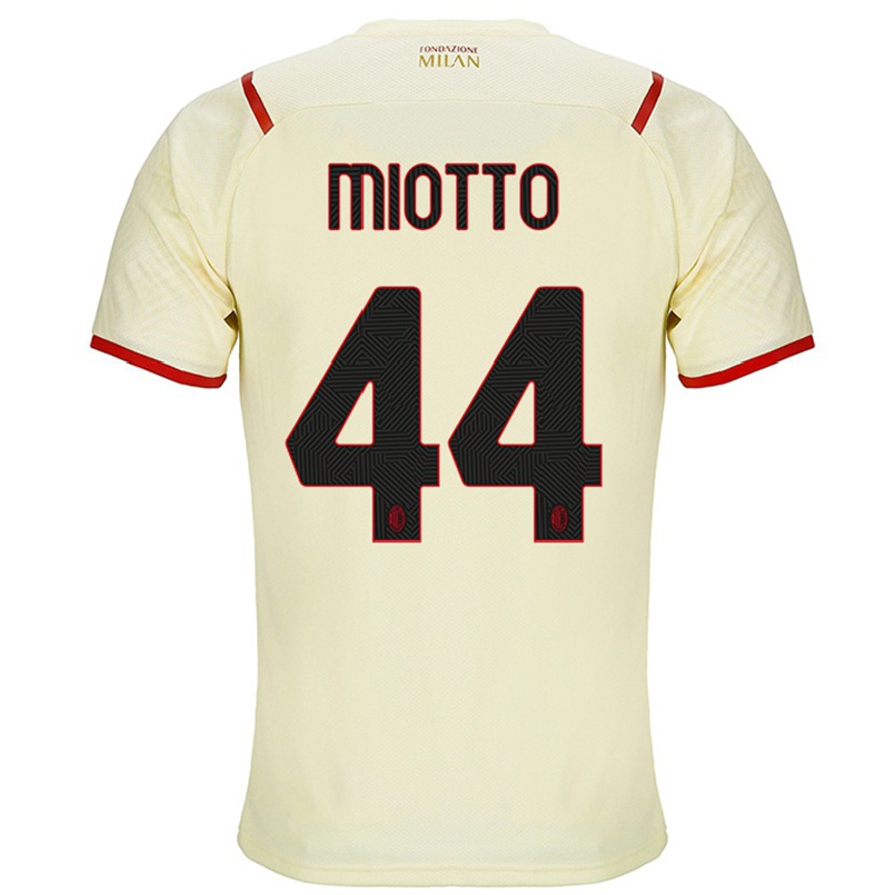 Naisten Jalkapallo Giorgia Miotto #44 Samppanja Vieraspaita 2021/22 Lyhythihainen Paita T-paita