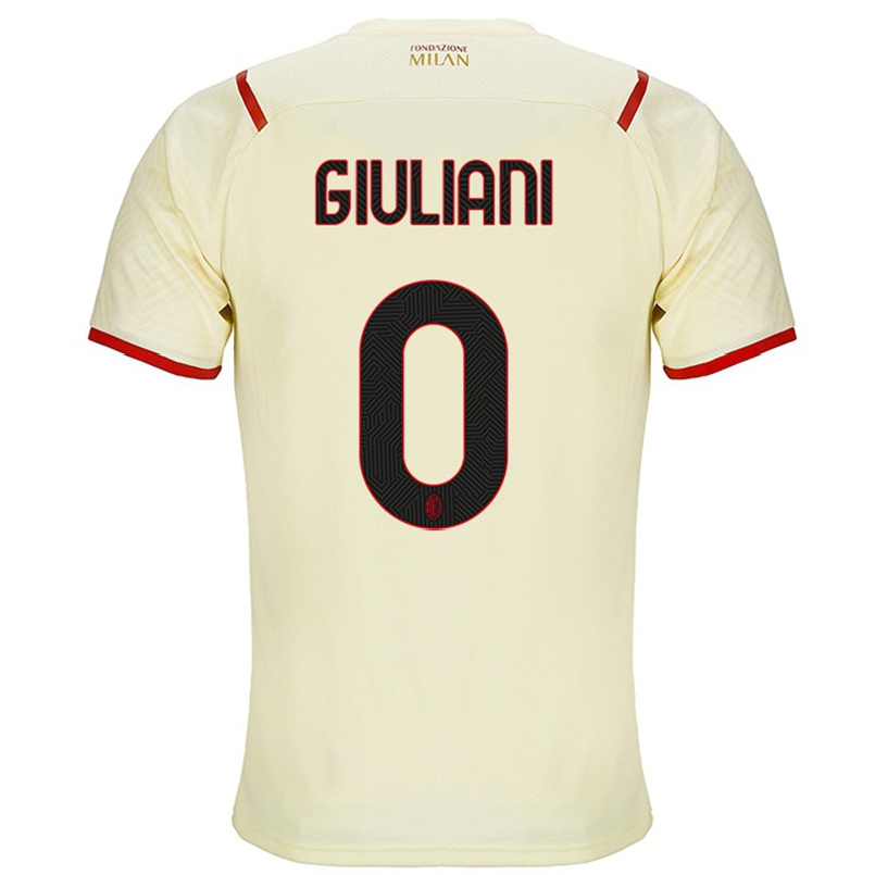 Naisten Jalkapallo Laura Giuliani #0 Samppanja Vieraspaita 2021/22 Lyhythihainen Paita T-paita