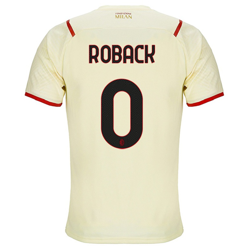 Naisten Jalkapallo Emil Roback #0 Samppanja Vieraspaita 2021/22 Lyhythihainen Paita T-paita