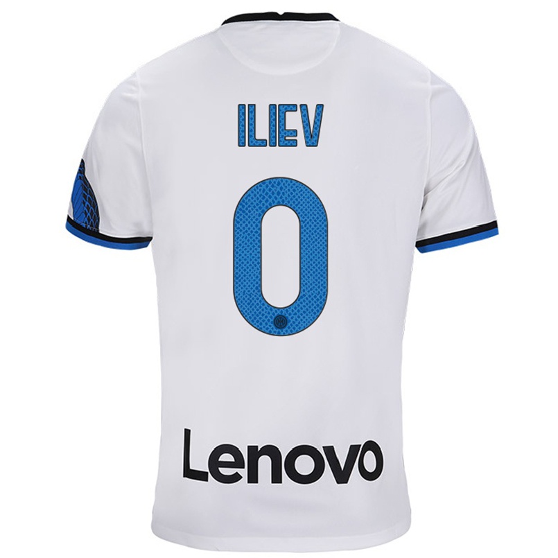 Naisten Jalkapallo Nikola Iliev #0 Valkoinen Sininen Vieraspaita 2021/22 Lyhythihainen Paita T-paita