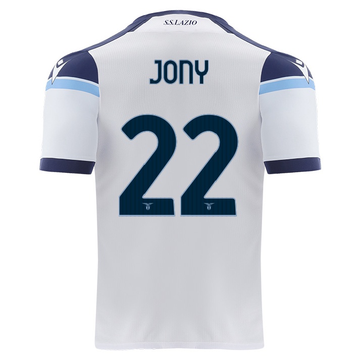 Naisten Jalkapallo Jony #22 Valkoinen Vieraspaita 2021/22 Lyhythihainen Paita T-paita