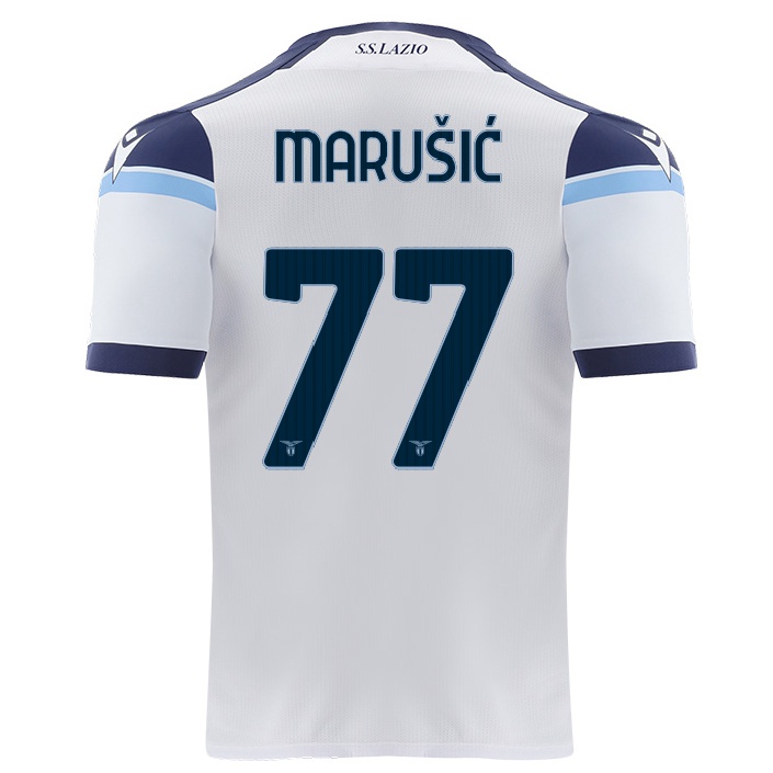 Naisten Jalkapallo Adam Marusic #77 Valkoinen Vieraspaita 2021/22 Lyhythihainen Paita T-paita