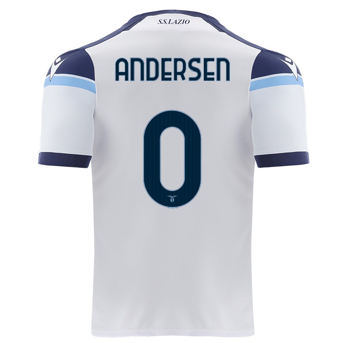 Naisten Jalkapallo Signe Holt Andersen #0 Valkoinen Vieraspaita 2021/22 Lyhythihainen Paita T-paita