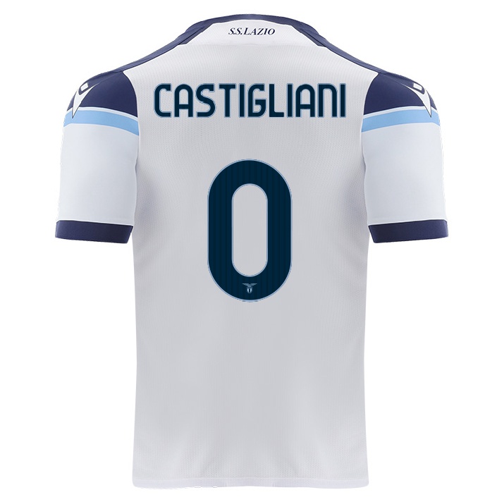 Naisten Jalkapallo Simone Castigliani #0 Valkoinen Vieraspaita 2021/22 Lyhythihainen Paita T-paita