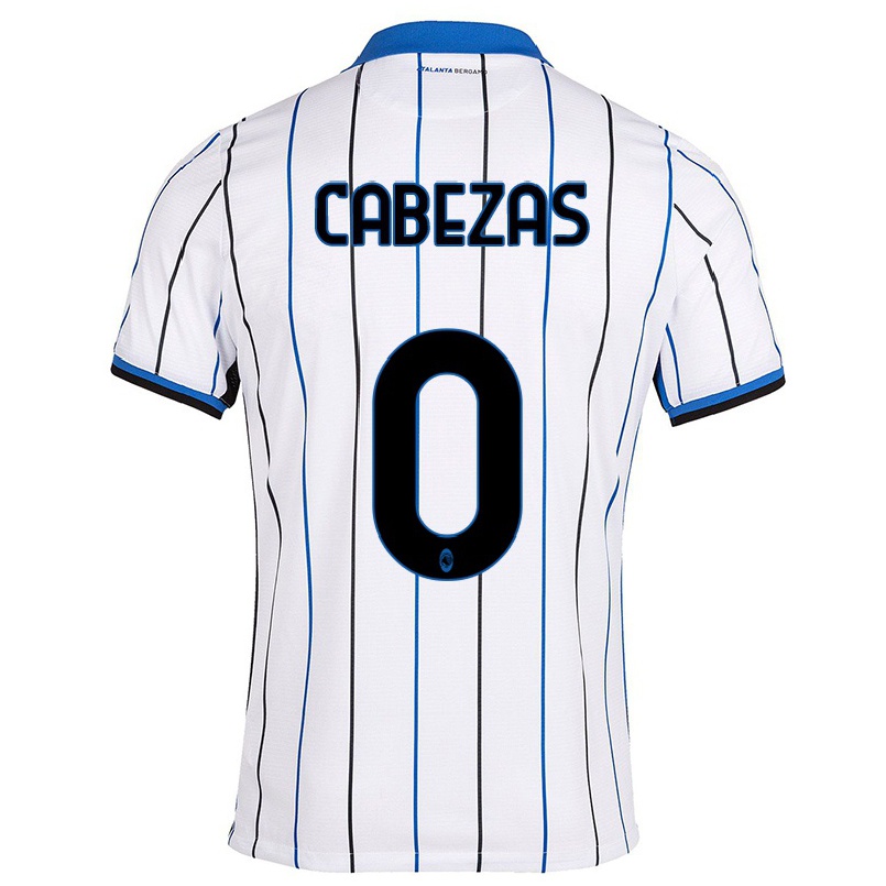 Naisten Jalkapallo Bryan Cabezas #0 Sinivalkoinen Vieraspaita 2021/22 Lyhythihainen Paita T-paita