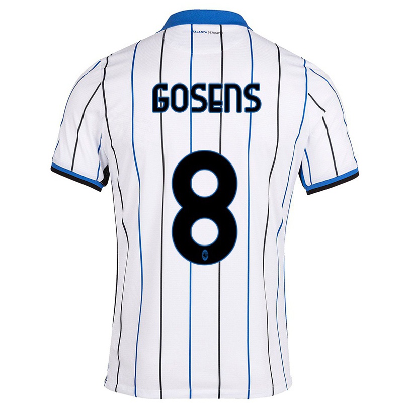 Naisten Jalkapallo Robin Gosens #8 Sinivalkoinen Vieraspaita 2021/22 Lyhythihainen Paita T-paita