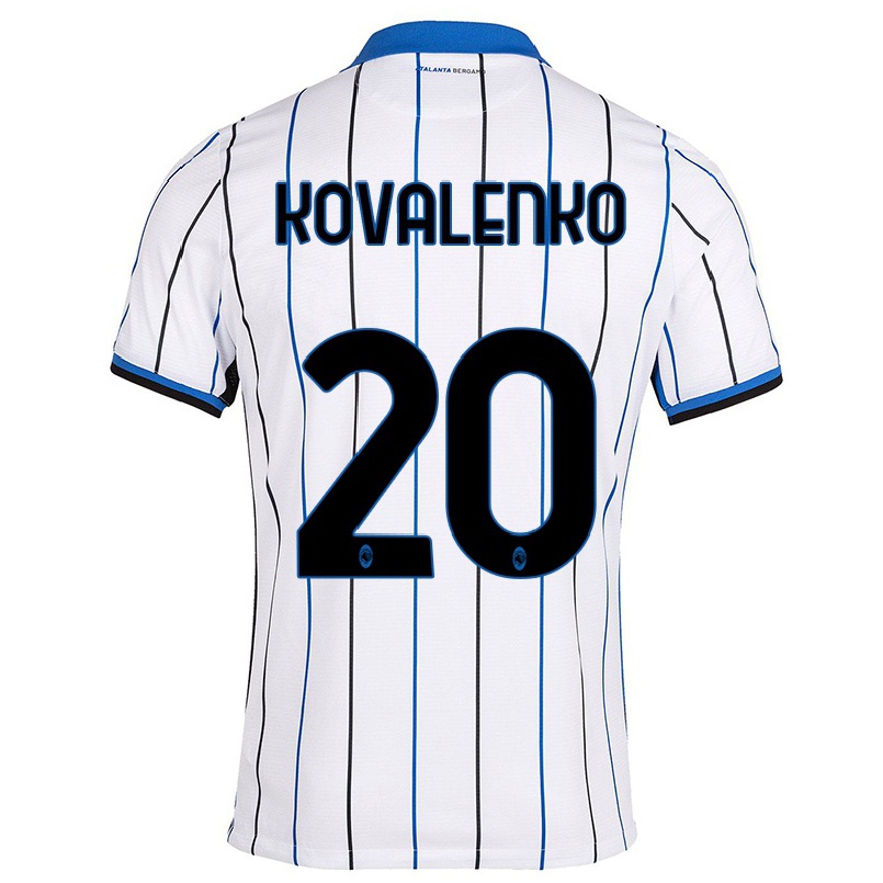 Naisten Jalkapallo Viktor Kovalenko #20 Sinivalkoinen Vieraspaita 2021/22 Lyhythihainen Paita T-paita
