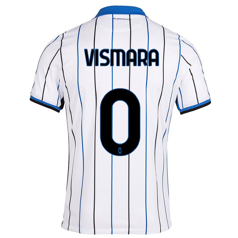 Naisten Jalkapallo Paolo Vismara #0 Sinivalkoinen Vieraspaita 2021/22 Lyhythihainen Paita T-paita