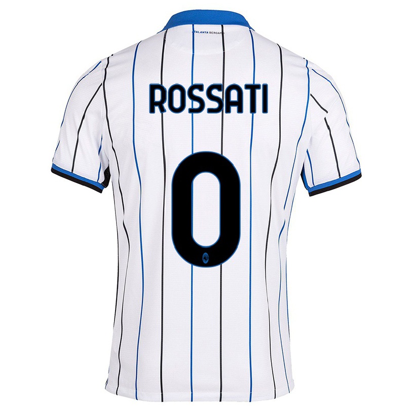 Naisten Jalkapallo Giacomo Rossati #0 Sinivalkoinen Vieraspaita 2021/22 Lyhythihainen Paita T-paita